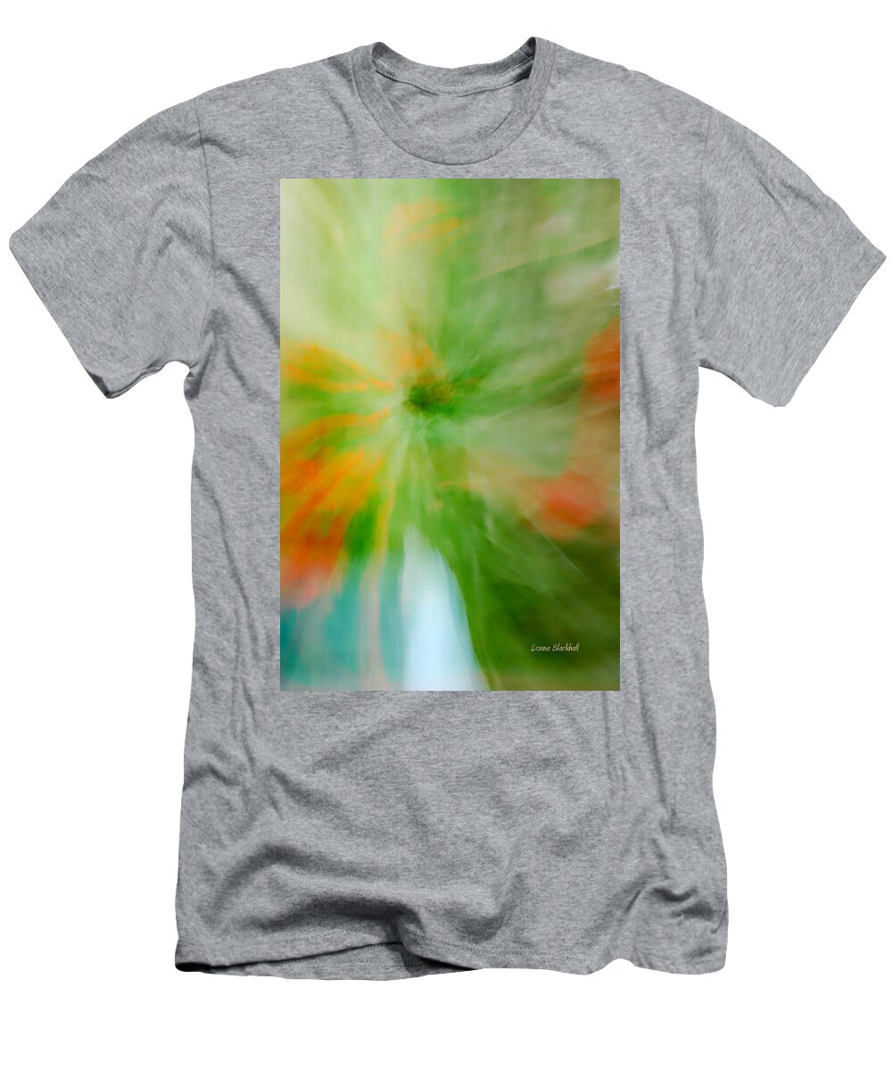 Abstract T-Shirt featuring the photograph Springing Into Life by Donna Blackhall