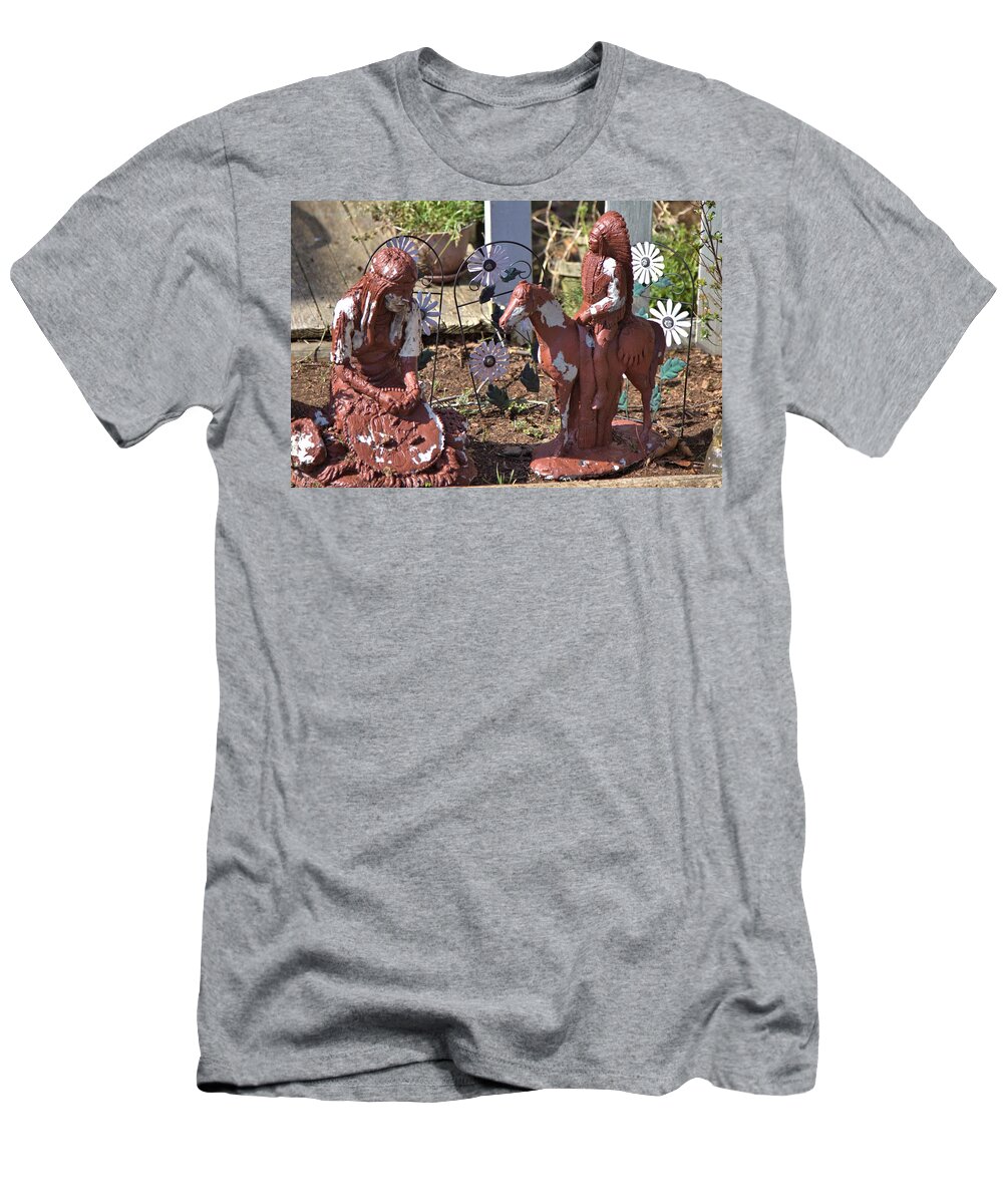 8182 T-Shirt featuring the photograph Squaw and Chief by Gordon Elwell