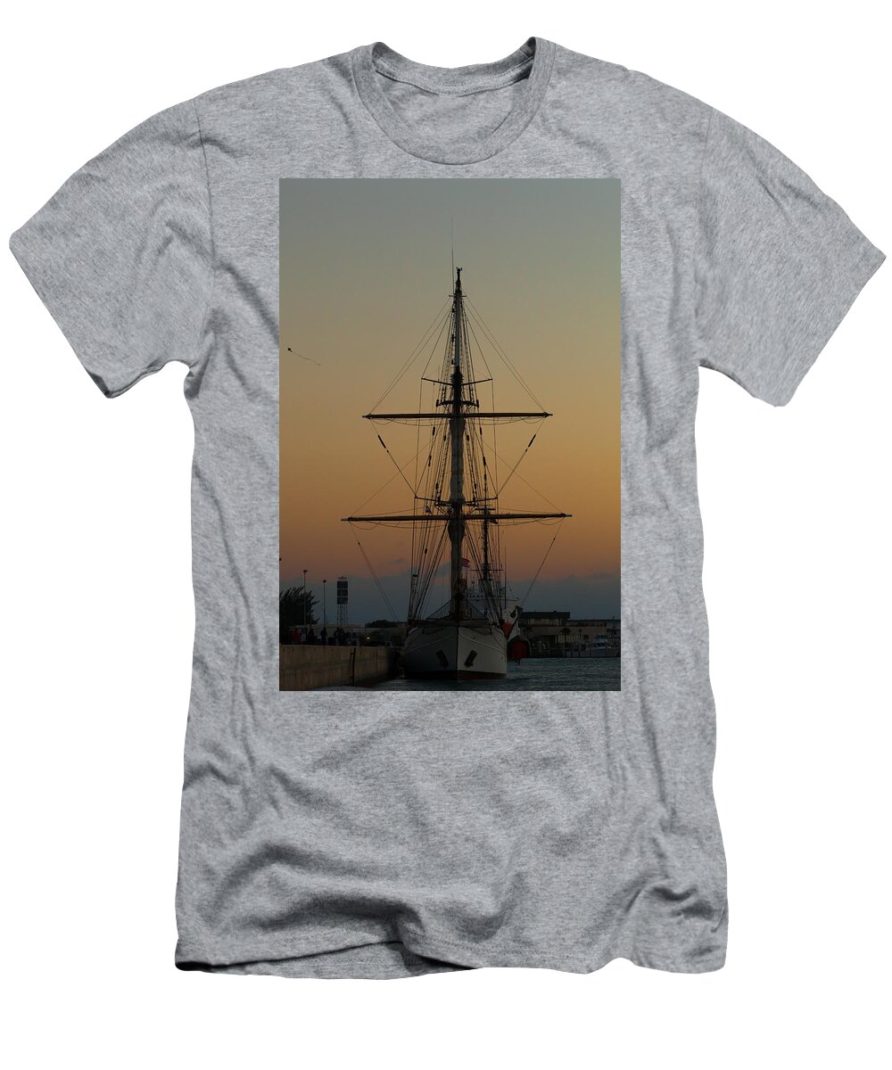 1987 T-Shirt featuring the photograph S S V Corwith Cramer in Key West by Ed Gleichman