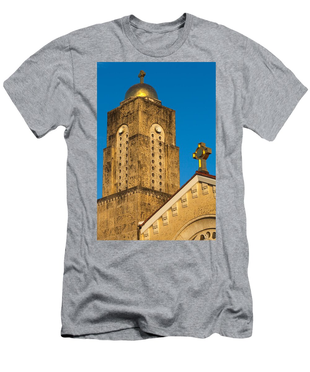 1948 T-Shirt featuring the photograph St Sophia Tower and Crosses by Ed Gleichman