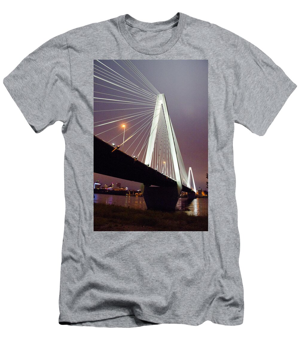 Stan Musial Bridge T-Shirt featuring the photograph Stan's Span over the Mississippi River - St Louis by Garry McMichael