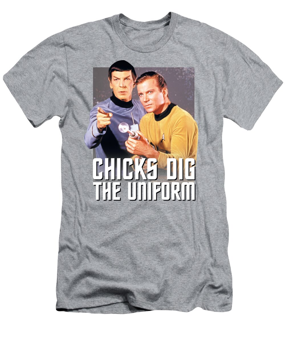  T-Shirt featuring the digital art Star Trek - Chicks Dig by Brand A