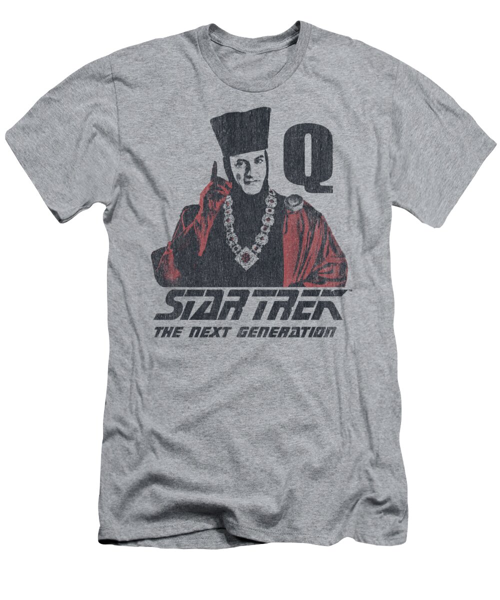Star Trek T-Shirt featuring the digital art Star Trek - Q Point by Brand A