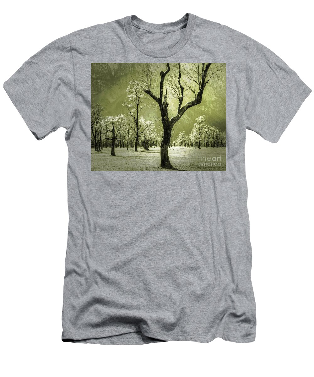 Monochrome T-Shirt featuring the photograph Still Standing by Edmund Nagele FRPS