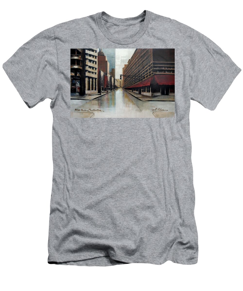Fineartamerica.com T-Shirt featuring the painting Still Under Construction  TWO by Diane Strain
