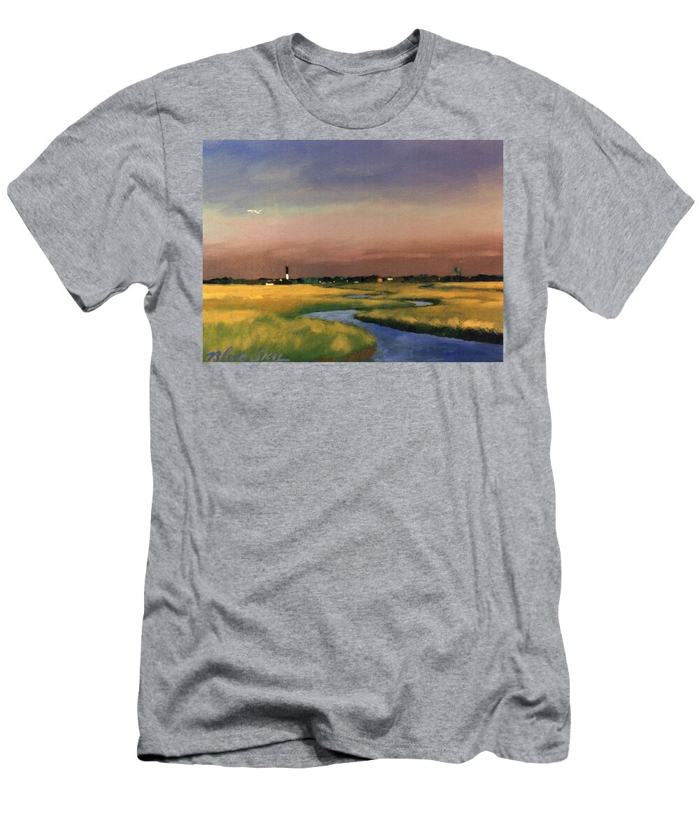 Sullivan's Island T-Shirt featuring the painting Sullivan's Island by Blue Sky