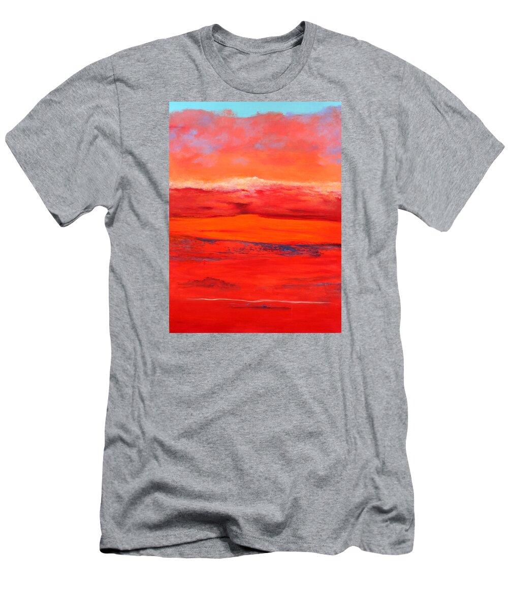 Clouds T-Shirt featuring the painting Summer Heat 2 by M Diane Bonaparte
