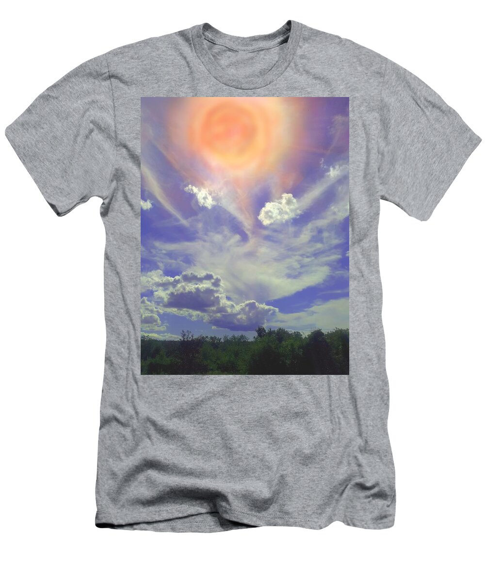 Sky T-Shirt featuring the digital art Summer Sky by Christine Fournier