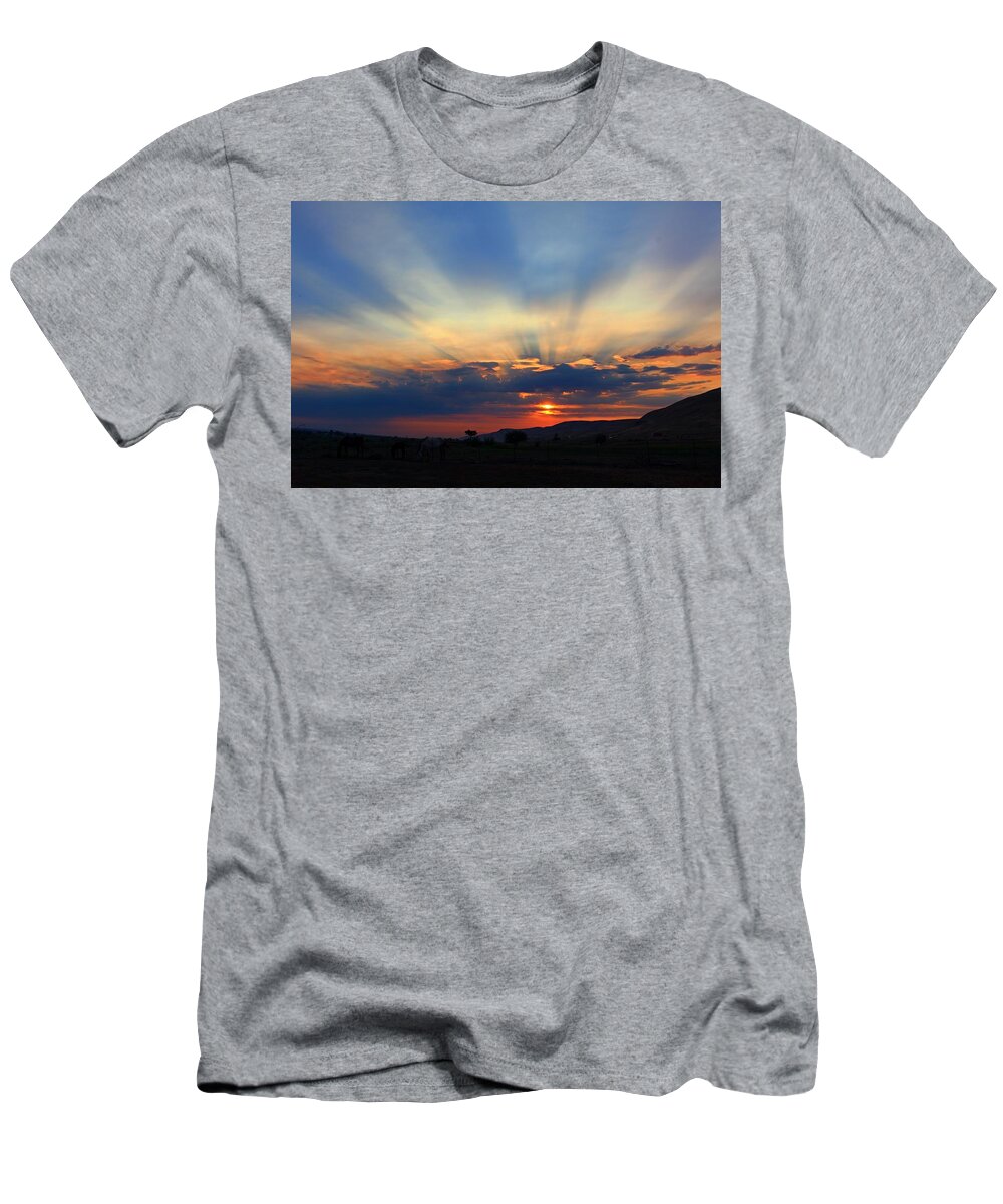 Sunrise T-Shirt featuring the photograph Summer Sunrise by Lynn Hopwood