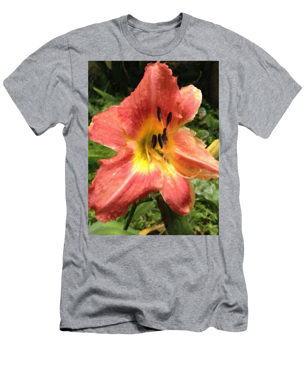 Daylilly T-Shirt featuring the photograph Sun Day Lilly by John Duplantis