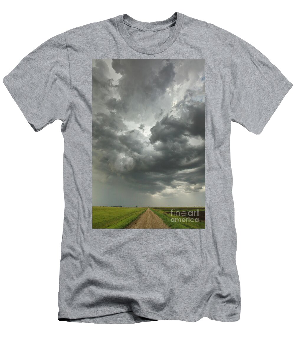 00559186 T-Shirt featuring the photograph Sunset Storm Clouds Billowing #1 by Yva Momatiuk John Eastcott