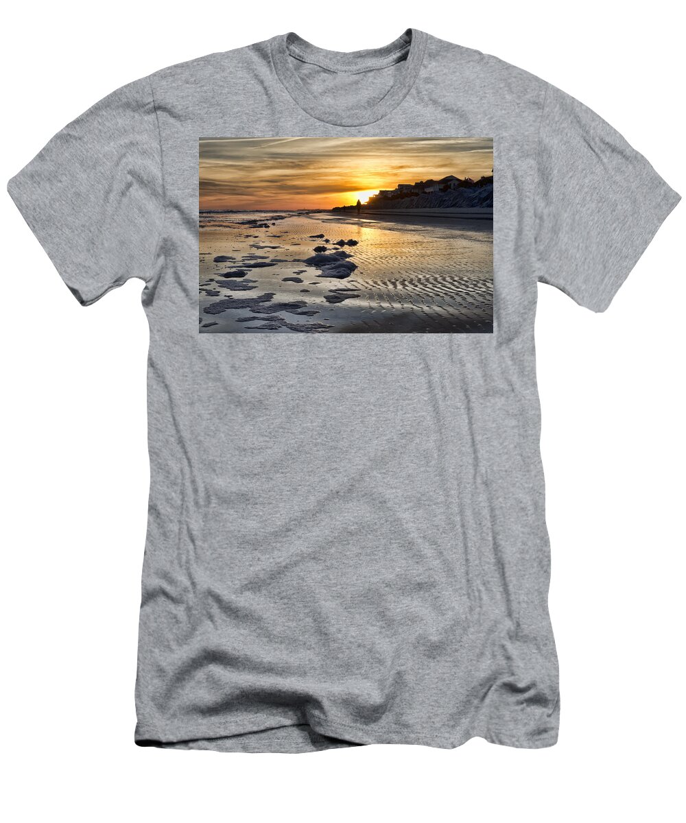 Evie T-Shirt featuring the photograph Sunset Wild Dunes Beach South Carolina by Evie Carrier