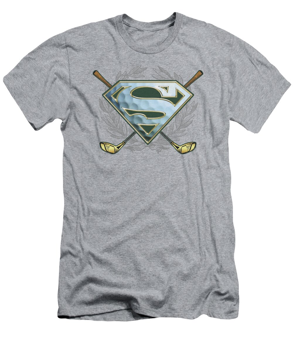  T-Shirt featuring the digital art Superman - Fore! by Brand A