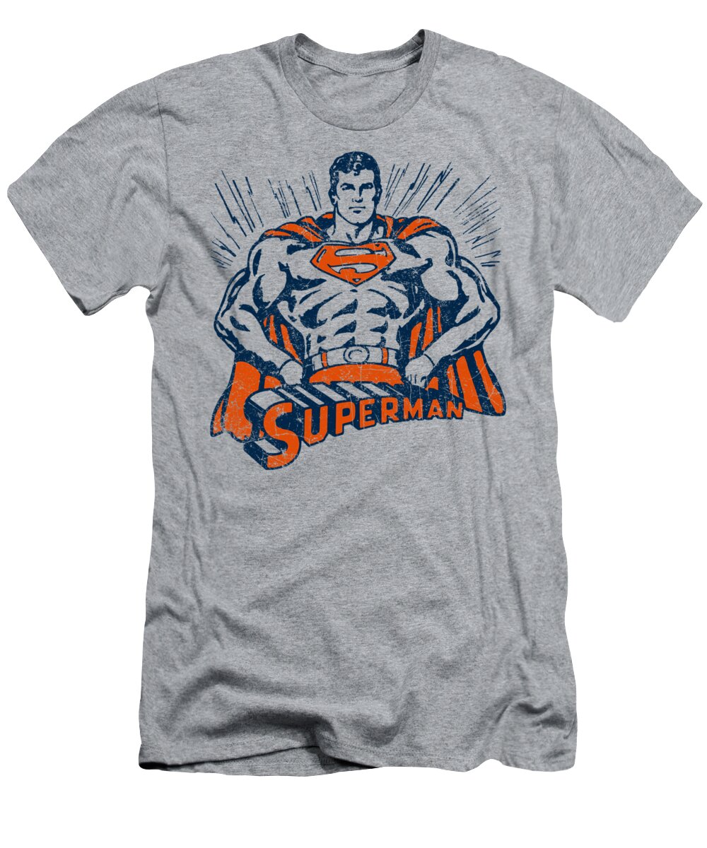 Superman - Vintage Stance T-Shirt by Brand A - Pixels