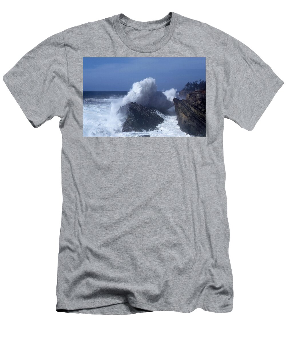 Waves T-Shirt featuring the photograph Surf's Up by Ginny Barklow