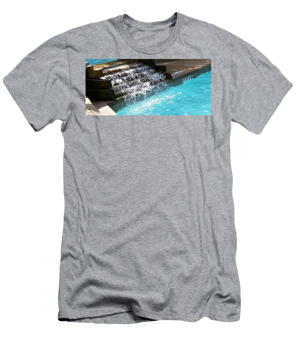 Swimming Pool T-Shirt featuring the photograph Swimmers Waterfall by Pamela Smale Williams
