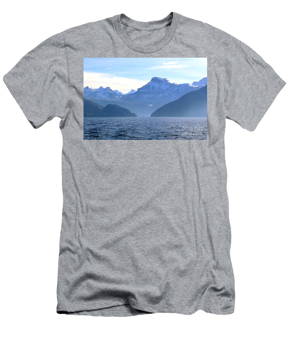 Panoramic T-Shirt featuring the photograph Swiss Alps by Amanda Mohler