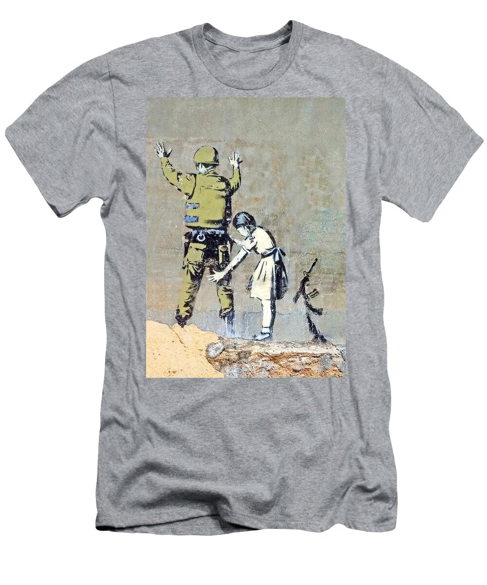 Banksy T-Shirt featuring the photograph Switch Roles by Munir Alawi