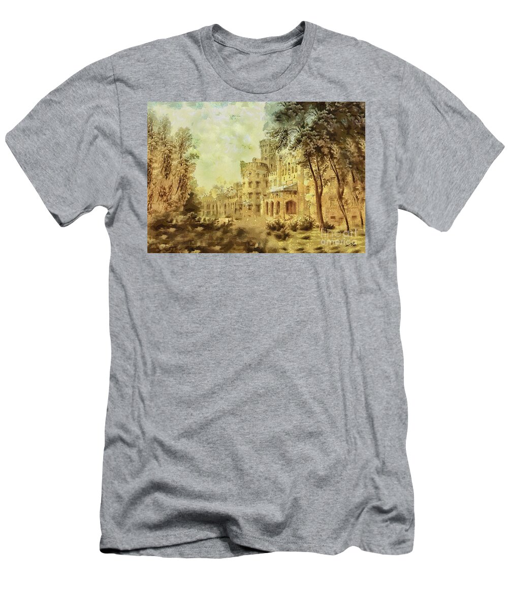 Sybillas Palace T-Shirt featuring the painting Sybillas Palace by Mo T