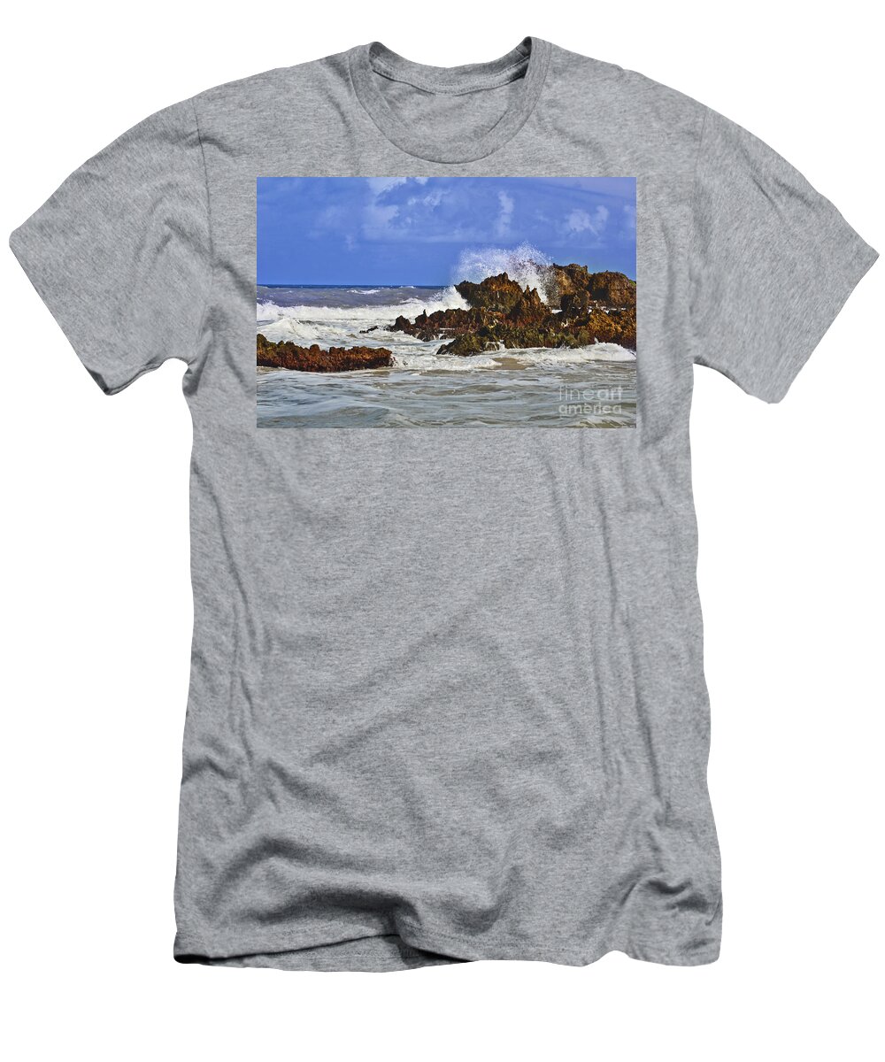 Joao Pessoa T-Shirt featuring the photograph Tambaba Beach - Paraiba - Brazil by Carlos Alkmin