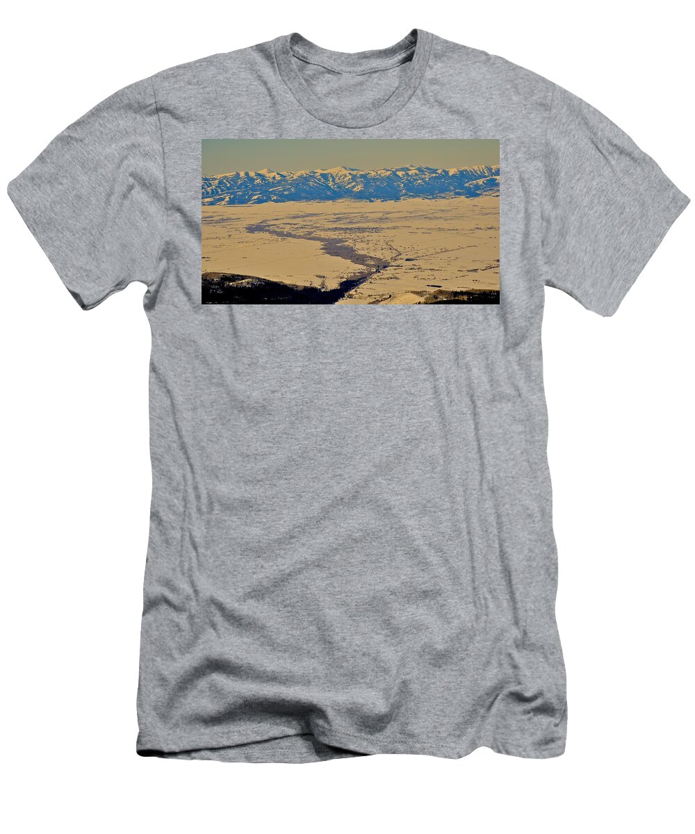 Teton Valley T-Shirt featuring the photograph Teton Valley in Winter by Eric Tressler