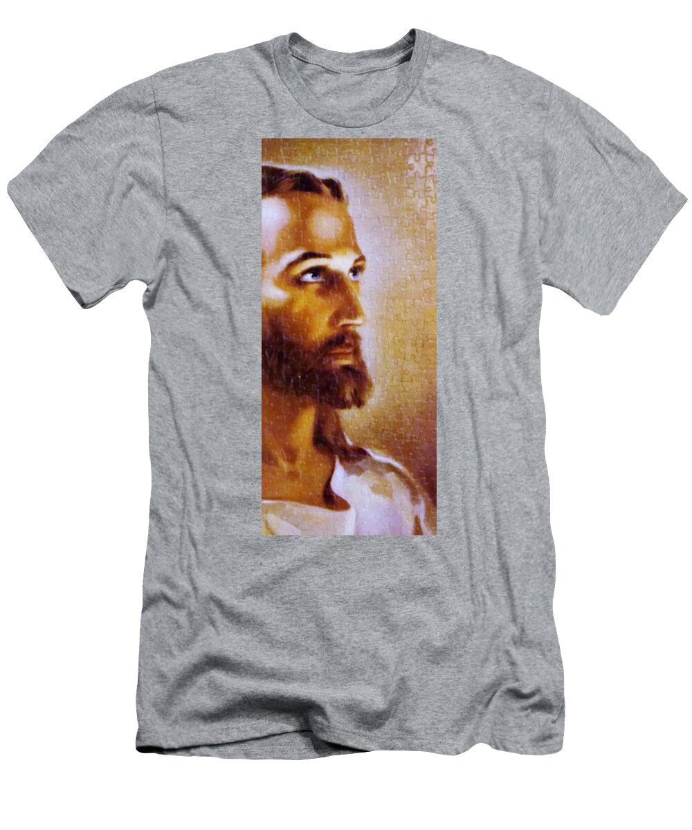 Jesus Christ T-Shirt featuring the photograph The Answer To The Puzzel Is by John Glass