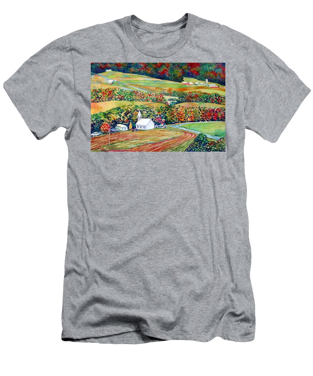 Watercolor T-Shirt featuring the painting The Blue Ridge by Mick Williams