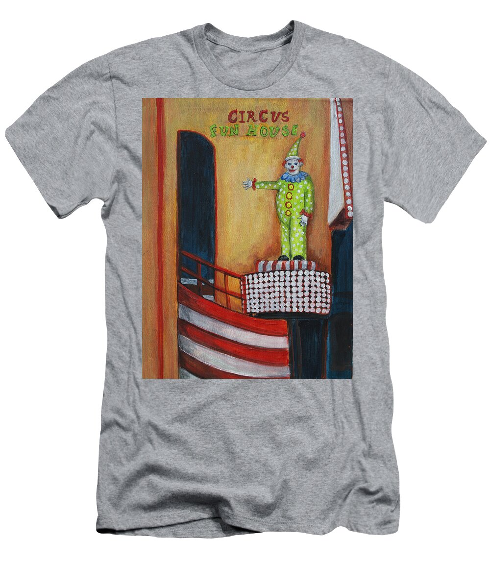 Asbury Art T-Shirt featuring the painting The Circus Fun House by Patricia Arroyo