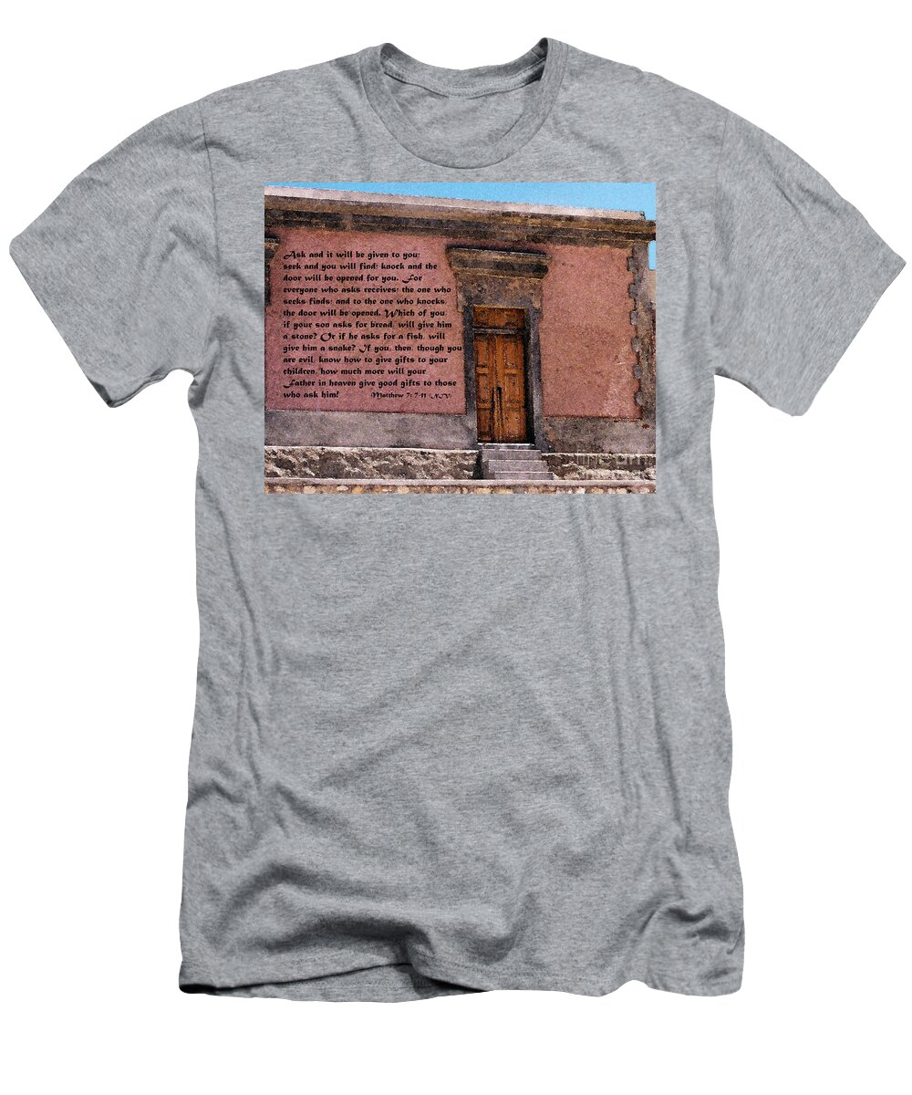 Door T-Shirt featuring the painting The Door by Kirt Tisdale