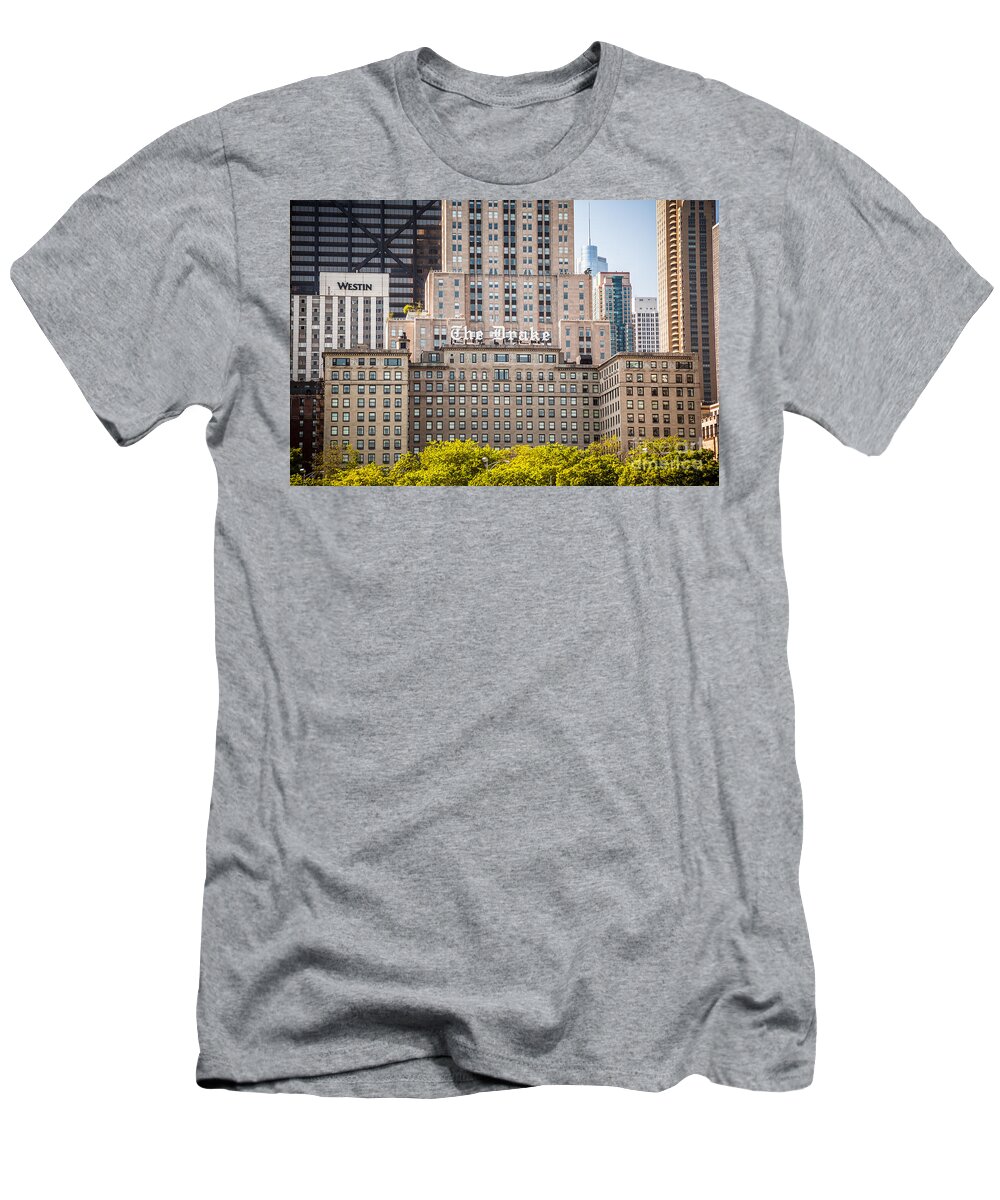 America T-Shirt featuring the photograph The Drake Hotel in Downtown Chicago by Paul Velgos