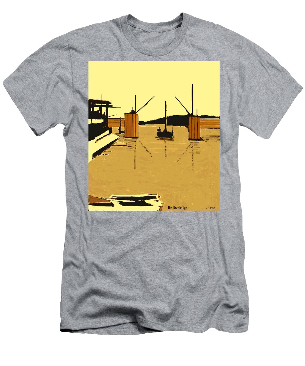 Fineartamerica.com T-Shirt featuring the painting The Drawbridge Number 18 by Diane Strain