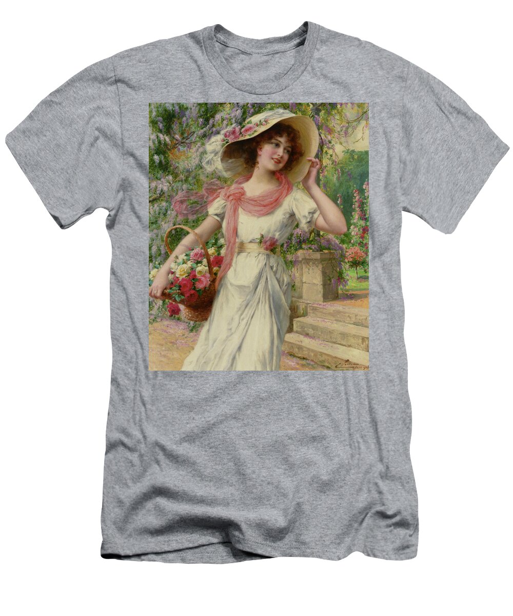 The Flower Garden T-Shirt featuring the digital art The Flower Garden by Emile Vernon