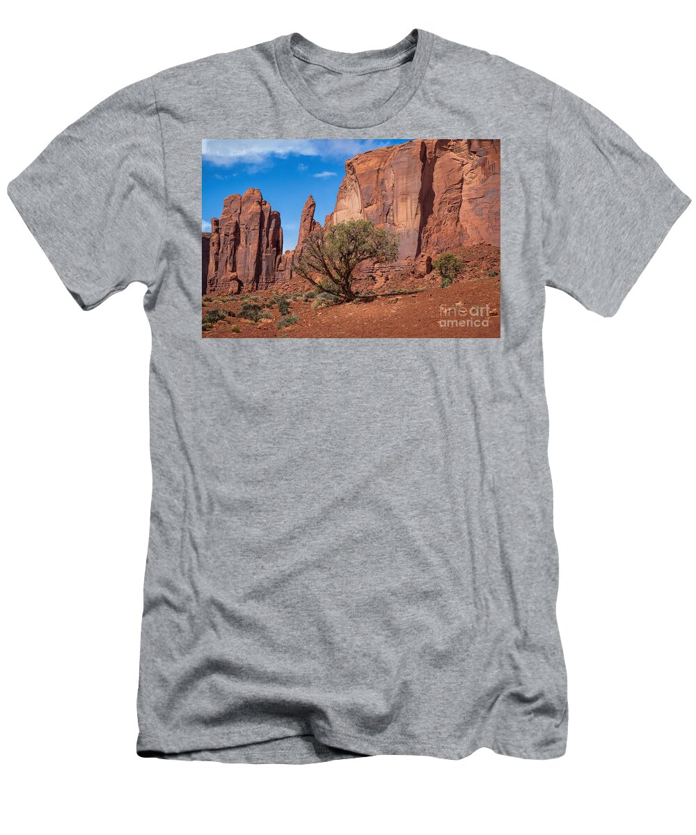 Red Rocks T-Shirt featuring the photograph The Great Wall by Jim Garrison