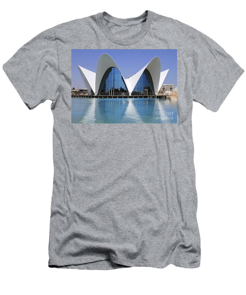 The Oceanogràfic Of The City Of Arts And Sciences Valencia Spain T-Shirt featuring the photograph The Oceanografic Valencia by Julia Gavin