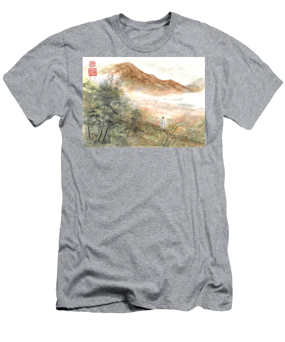Landscape T-Shirt featuring the painting The Path by Terri Harris
