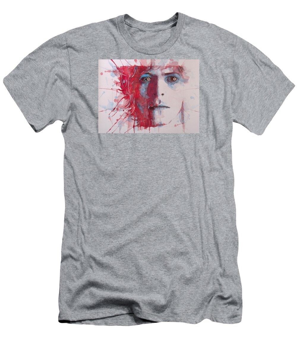David Bowie T-Shirt featuring the painting The Prettiest Star by Paul Lovering
