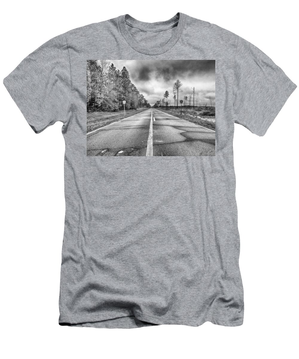 Hdr T-Shirt featuring the photograph The Road Less Traveled by Howard Salmon