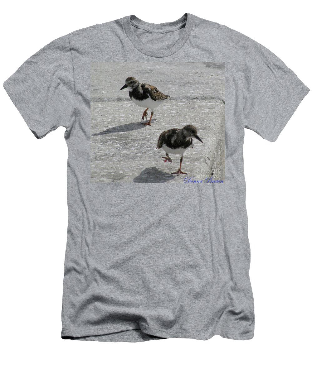 Birds T-Shirt featuring the photograph The Walk by Donna Brown