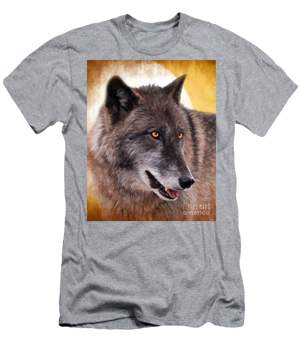 Wolf T-Shirt featuring the photograph South Carolina Cares by Kathy Baccari