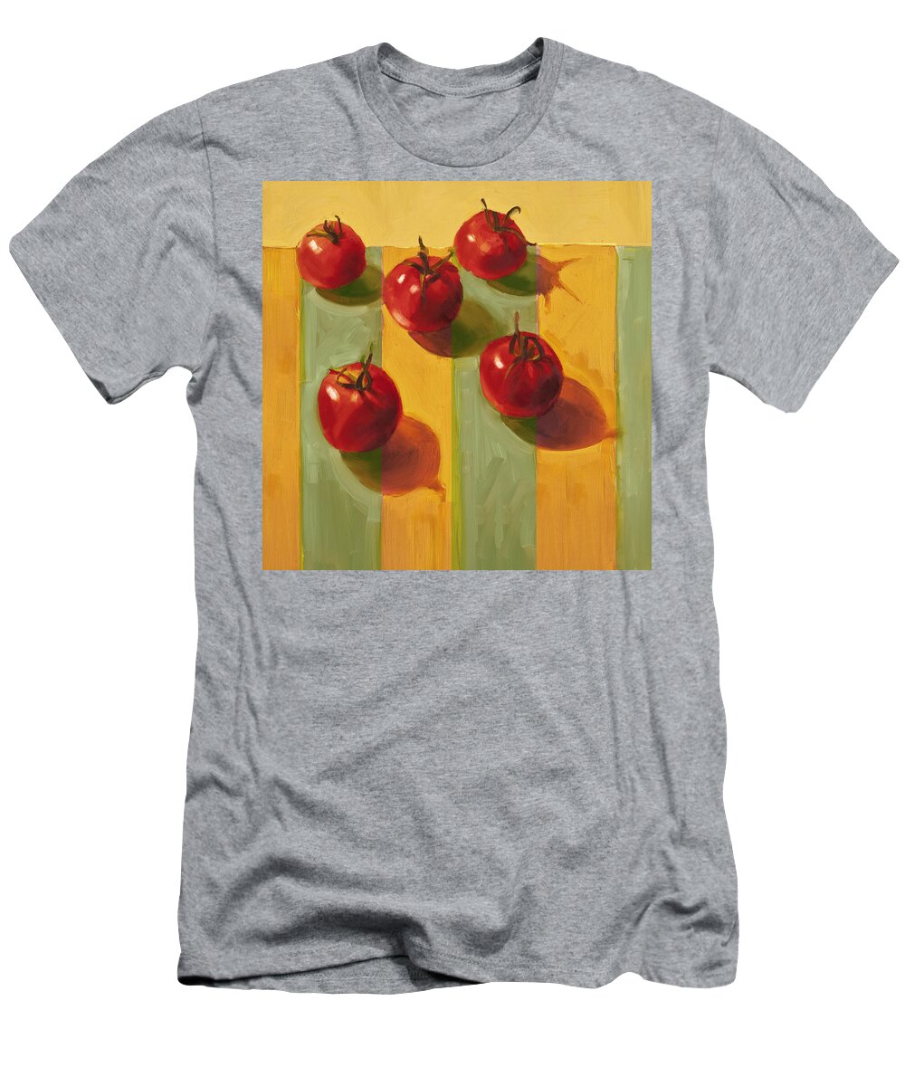 Kitchen T-Shirt featuring the painting Tomatoes by Cathy Locke