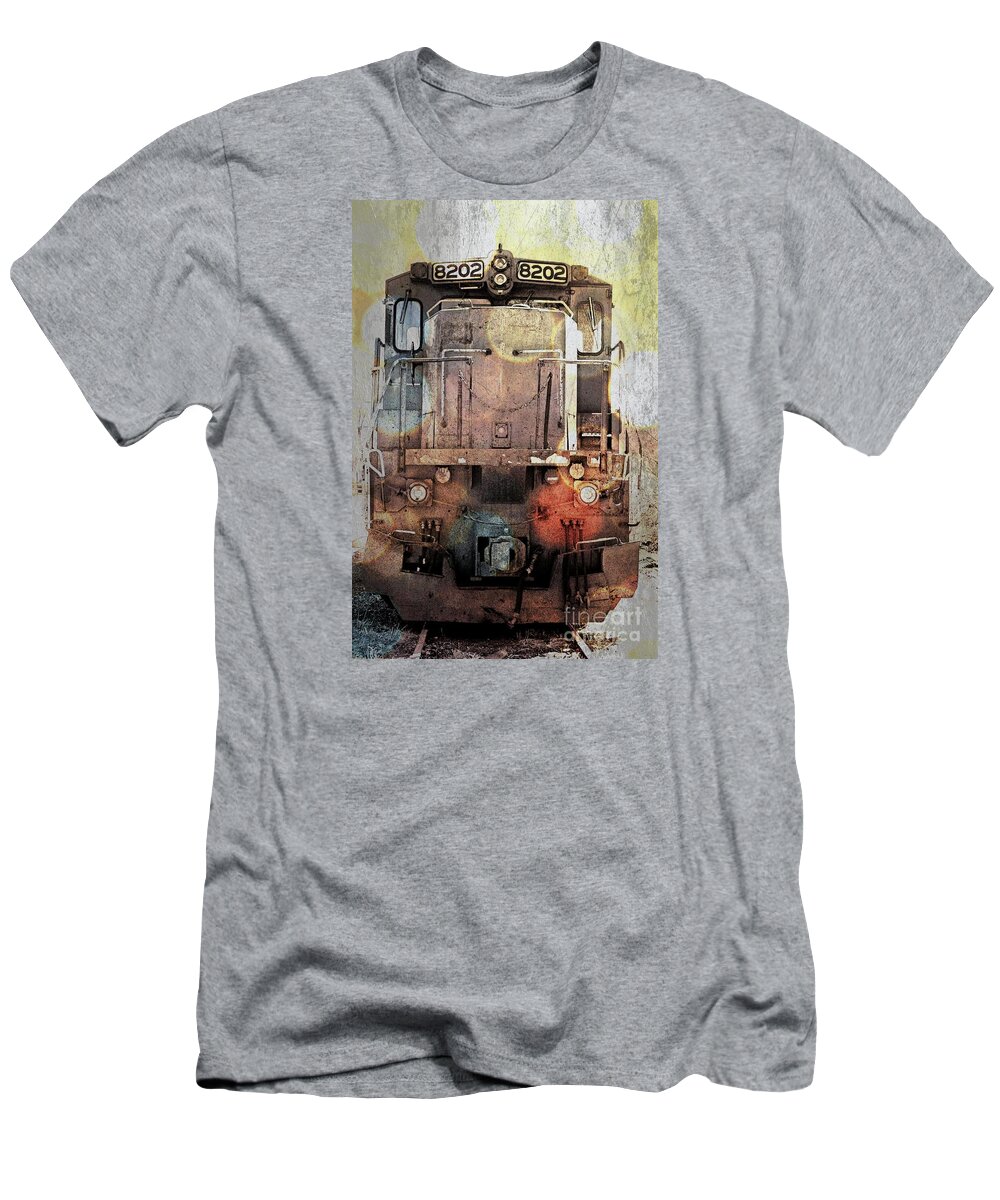 Transportation T-Shirt featuring the photograph Trains At Rest by Marcia Lee Jones
