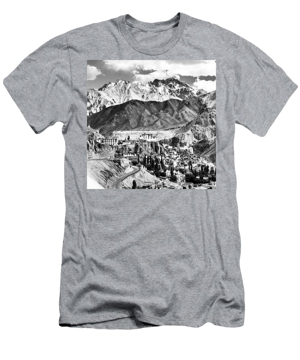  T-Shirt featuring the photograph Traveling Through The Himalayas Is by Aleck Cartwright