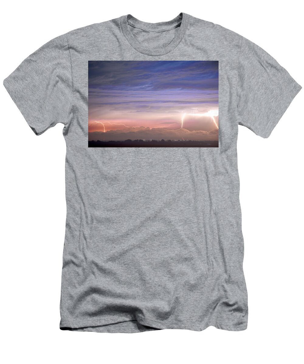 Lightning T-Shirt featuring the photograph Triple Threat by James BO Insogna