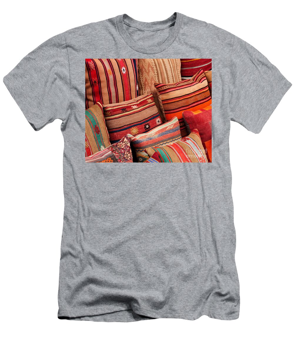 Traditional T-Shirt featuring the photograph Turkish Cushions 02 by Rick Piper Photography