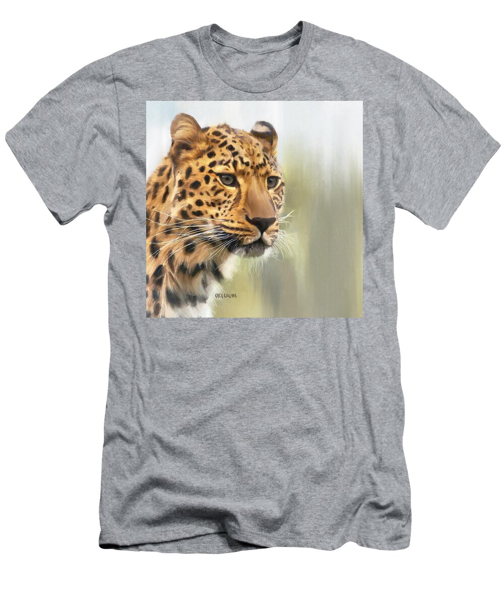 Cat T-Shirt featuring the painting Tutku by Greg Collins