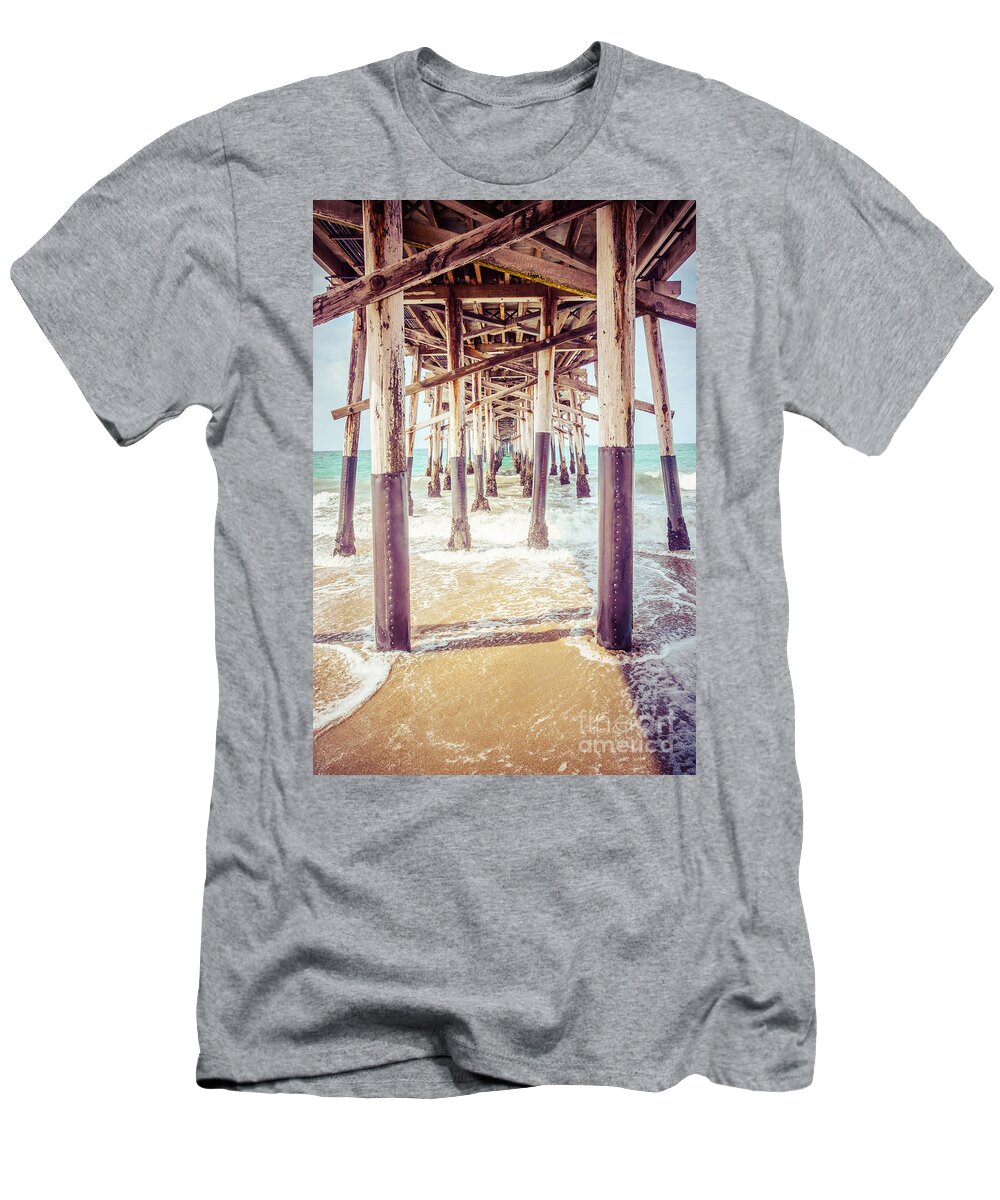 1950s T-Shirt featuring the photograph Under the Pier in Southern California Picture by Paul Velgos