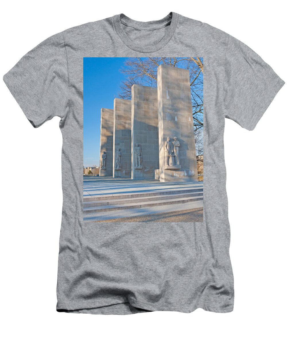 War Memorial Court T-Shirt featuring the photograph Virginia Tech War Memorial by Melinda Fawver