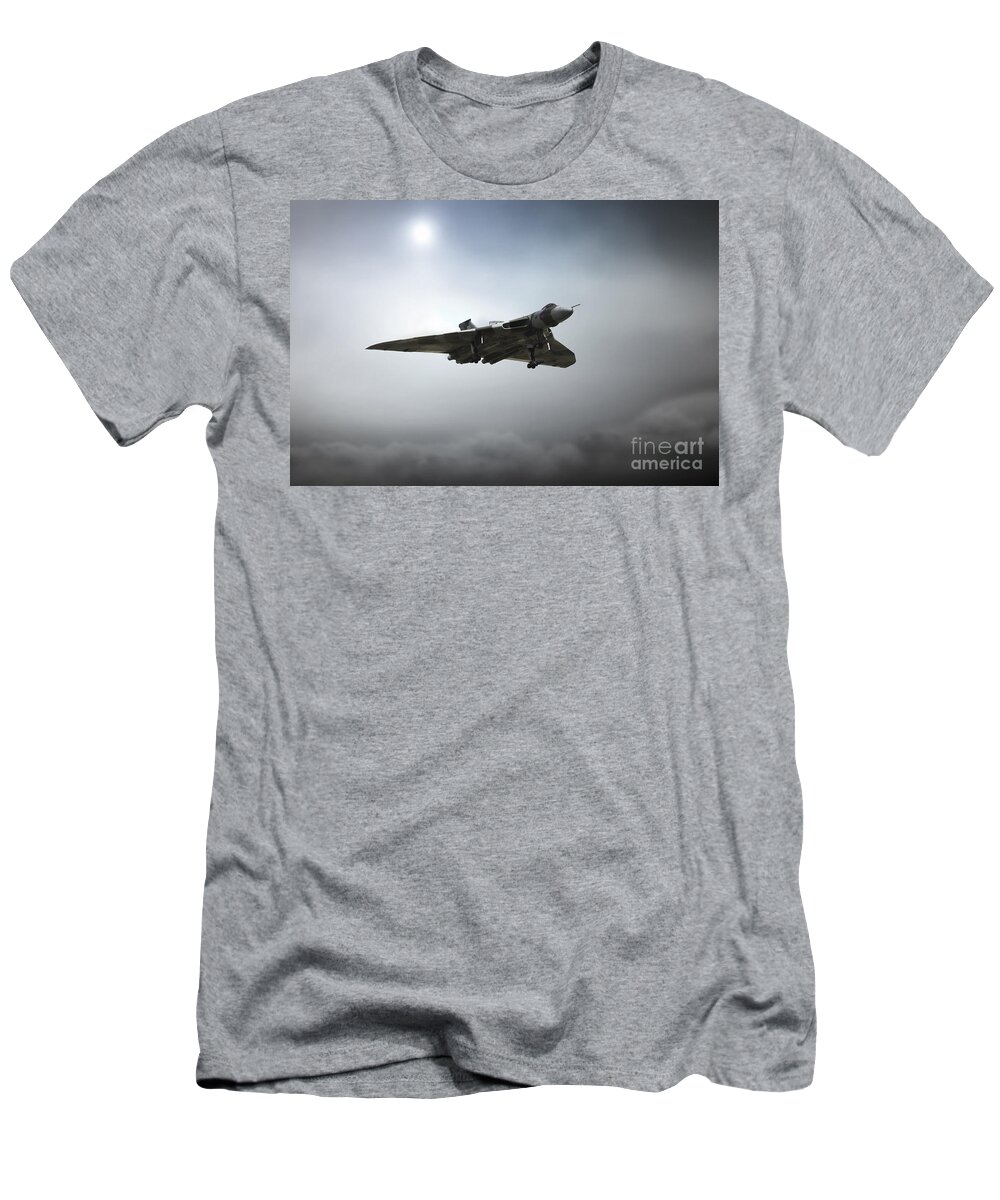 Avro Vulcan Bomber T-Shirt featuring the digital art Vulcan Inbound by Airpower Art