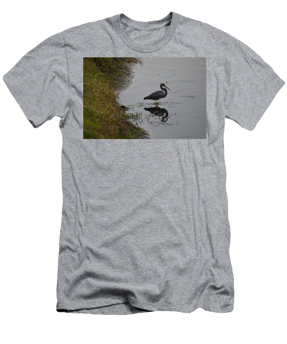 Florida T-Shirt featuring the photograph Wading by Linda Kerkau