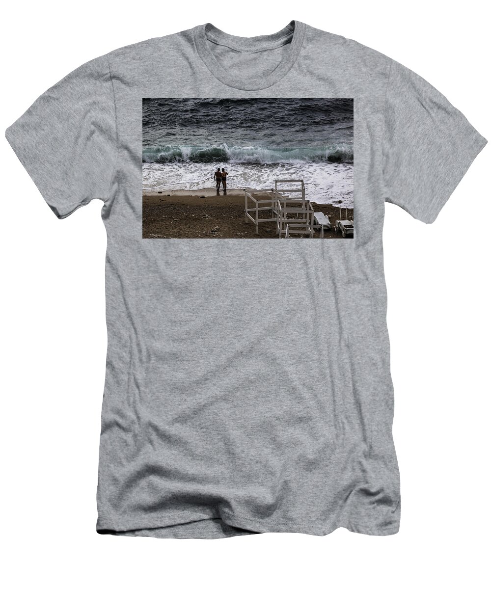 Love T-Shirt featuring the photograph Watching The Waves Roll In by Madeline Ellis